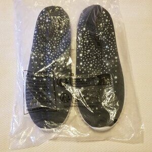 brand new black bejeweled shoes